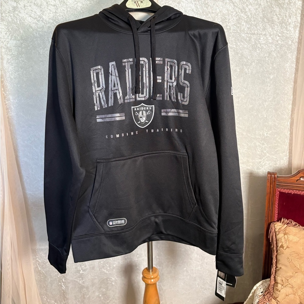 Raiders Black Hoodie New Era Combine Training Size M NWT